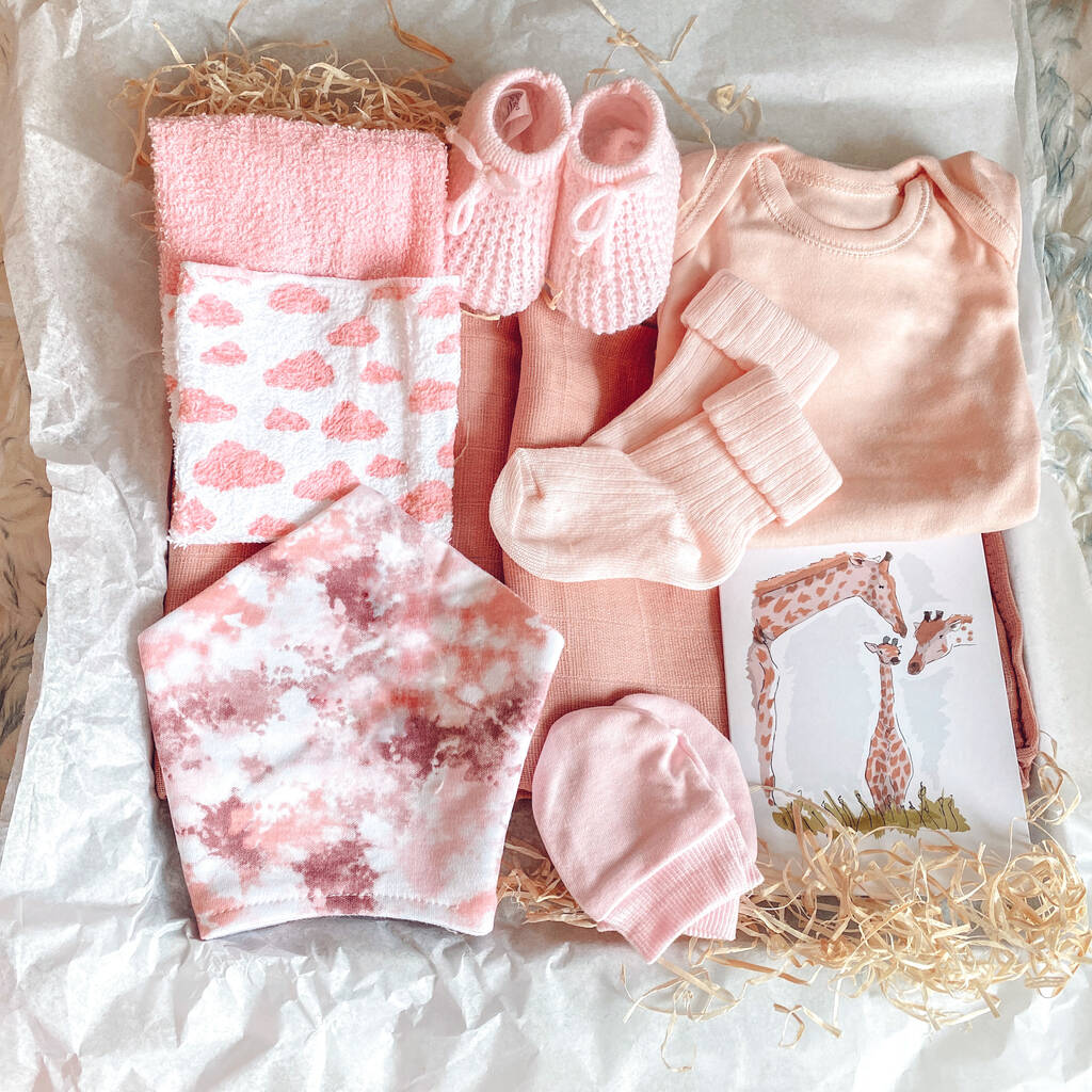 Luxury Hygge Pink Baby Letterbox Hamper, 1 of 6