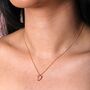 Faceted Crystal Heart Pendant Necklace In Gold, thumbnail 2 of 7