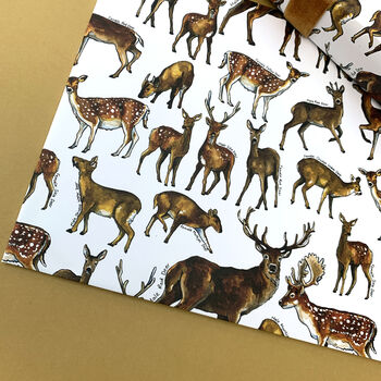 Deer And Stag Wrapping Paper Set, 4 of 9