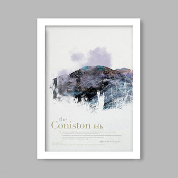 Coniston Fells In Wainwright's Words Poster, 4 of 4