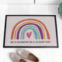 Personalised Bright Rainbow Indoor Doormat, thumbnail 1 of 5