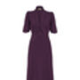 Maxi Dress In Currant Crepe, thumbnail 2 of 3
