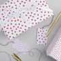 Red Heart Valentines Wrapping Paper, thumbnail 2 of 6