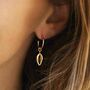 Petite Shell Hoop Earrings In 18ct Gold Vermeil, thumbnail 1 of 6