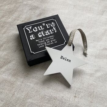 Personalised Wooden Teacher Star, 2 of 2