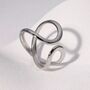 Abstract Infinity Swirl Adjustable Ring Minimalist Gold Open Band, thumbnail 2 of 2