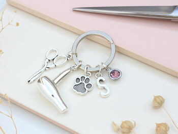 Dog Groomer Personalised Keyring Pet Grooming Gift, 4 of 11