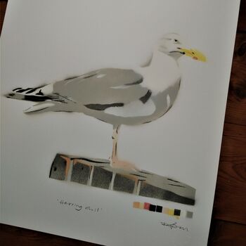 'Herring Gull' Original Stencil Edition, 5 of 10