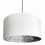 Charcoal Vintage Rainforest Lampshades In Crisp White, thumbnail 2 of 6