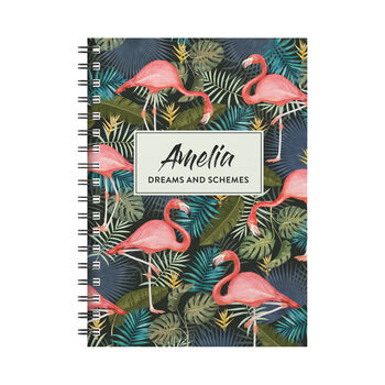 Personalised Flamingo Combined Diary And Notebook, 10 of 11