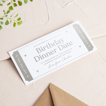 Just For You Foiled Gift Voucher, 2 of 5