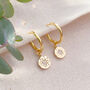 Alana Gold Plated Hoop With Cubic Zirconia Charm, thumbnail 4 of 5