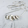 Pebbles Personalised Necklace In Sterling Silver, thumbnail 1 of 4