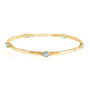 Personalised Holi Jewel Birthstone Gold Plated Stacking Bangle, thumbnail 2 of 7
