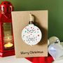 Personalised Nanny Christmas Card Bauble Decoration, thumbnail 4 of 6