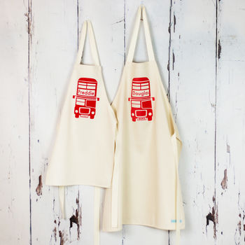 Personalised Apron London Bus, 2 of 3