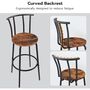 Set Of Two Bar Stools Chairs Kitchen Seats Footrest, thumbnail 7 of 9