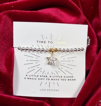 Time To Shine Star Charm Bracelet Gift, 4 of 5