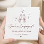 Champagne Engagement Card For Couple, thumbnail 1 of 7