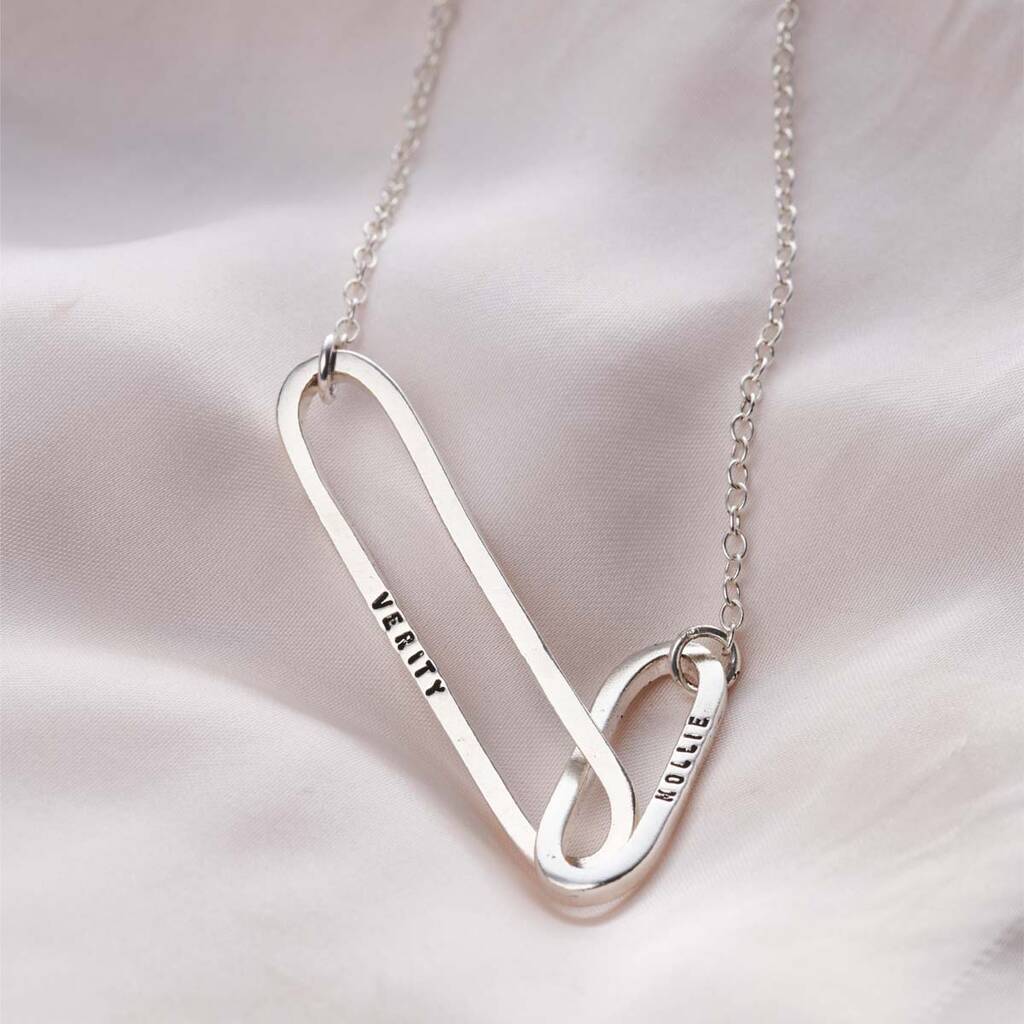 Personalised Large Link Necklace By Posh Totty Designs