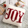Cushion Cover Knitting Kit Joy, thumbnail 1 of 4