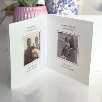 50th Fifty Birthday Story Of You Memory Keepsake Card, 2 of 5