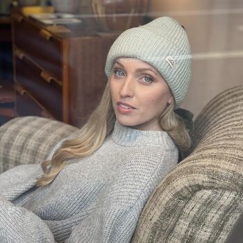 Spearmint Ladies Fashion Beanie Hat, 5 of 5