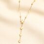 Stainless Steel Star Lariat Pendant Necklace In Gold, thumbnail 1 of 2