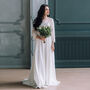 Floor Length Bridal Skirt With Pockets – Crepe, Satin Or Chiffon, thumbnail 1 of 12