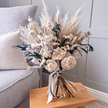 Pampas Grass Wedding Flowers With Eucalyptus, 6 of 7