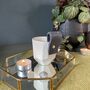Porcelain And Leather Geometric Tea Light Holder, thumbnail 7 of 9