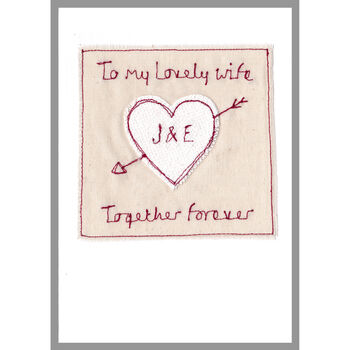 Personalised Cupid Heart Wedding Or Anniversary Card, 2 of 12