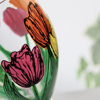 Tulip Hand Painted Wine Glass, 4 of 7