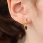 Olive Green Peridot Earrings, thumbnail 2 of 5