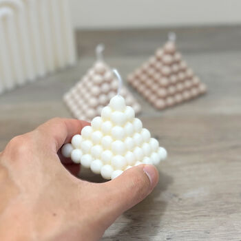 Pyramid Bubble Candle Triangular Pillar Candles, 8 of 12