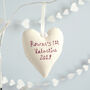 Personalised Hanging Heart Wedding Keepsake Or Anniversary Gift, thumbnail 10 of 12