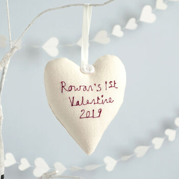 Personalised Hanging Heart Wedding Keepsake Or Anniversary Gift, 10 of 12