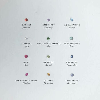 Personalised Confetti Birthstone Tag Necklace, 10 of 12