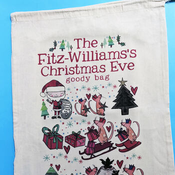 Personalised Family Christmas Eve Sack, 3 of 3