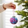 Ryka Coloured Recycled Glass Marble Baubles, thumbnail 3 of 5
