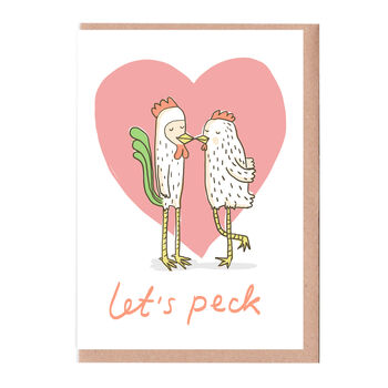 Let's Peck Funny Chicken's Valentine's Card, 2 of 2