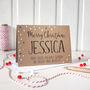 Personalised Merry Christmas Card With Gold Dots, thumbnail 2 of 5