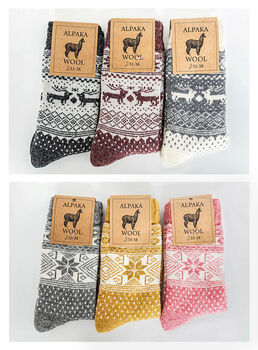 Alpaca Wool Socks Christmas Gift Limited Edition, 8 of 8