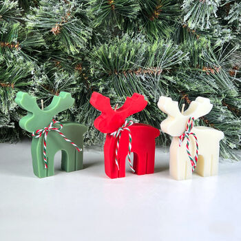Reindeer Candles Rudolph Christmas Candle Moose Shape, 4 of 8