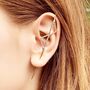 Geometric Rose Gold Plated Silver Gemstone Ear Cuff, thumbnail 3 of 6