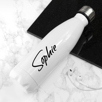 Personalised White Water Bottle, 2 of 8