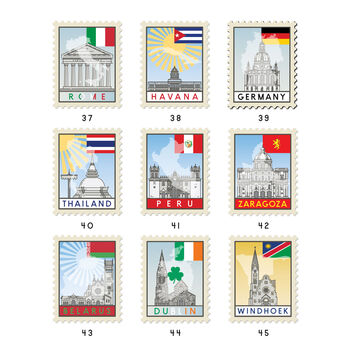 Personalised Travel Stamp Print, 6 of 12