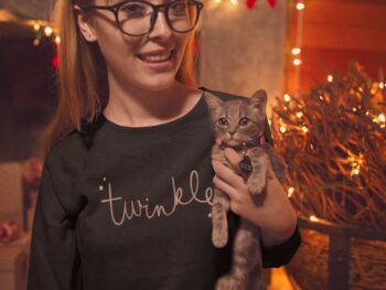 Twinkle Rose Gold Christmas Jumper, 5 of 5