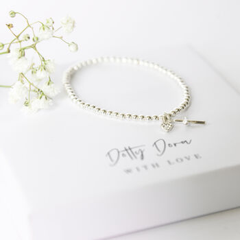 Personalised Holy Communion Sterling Silver Bracelet, 2 of 6