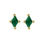 Tiny Emerald Stud May Birthstone Earrings, thumbnail 4 of 4